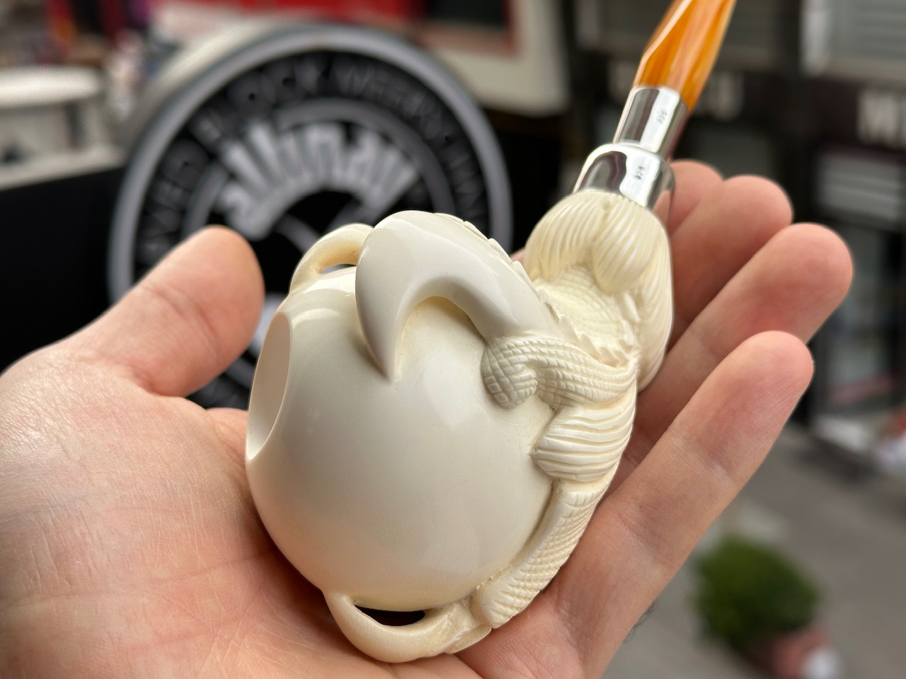 altinay-eagle-s-claw-silber-spigot-meerschaumpfeife image 8