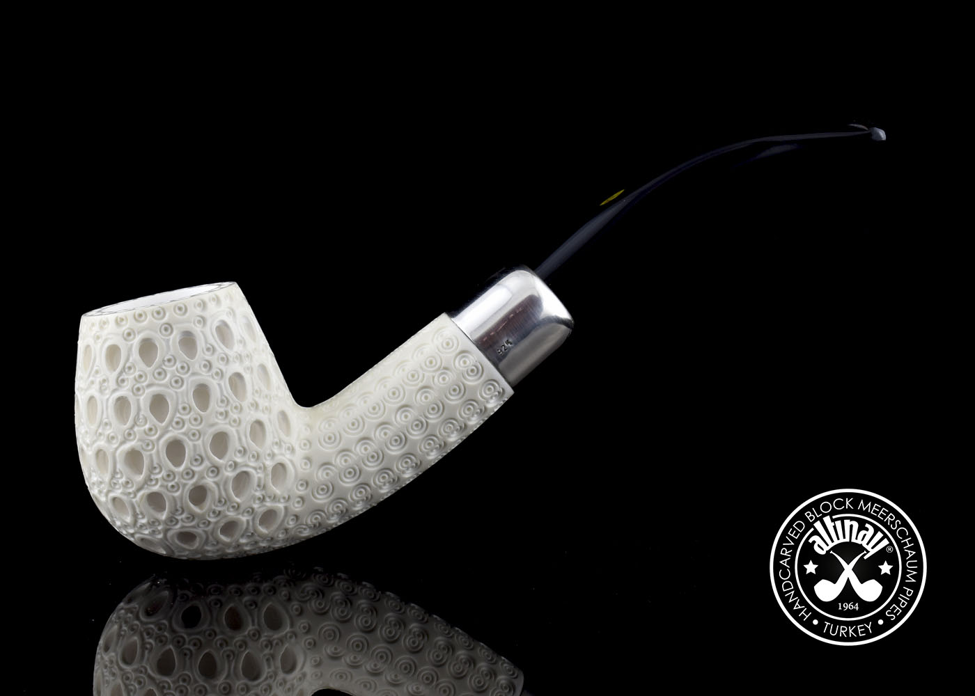 altinay-spigot-bent-billiard-silber-army-meerschaumpfeife image 3