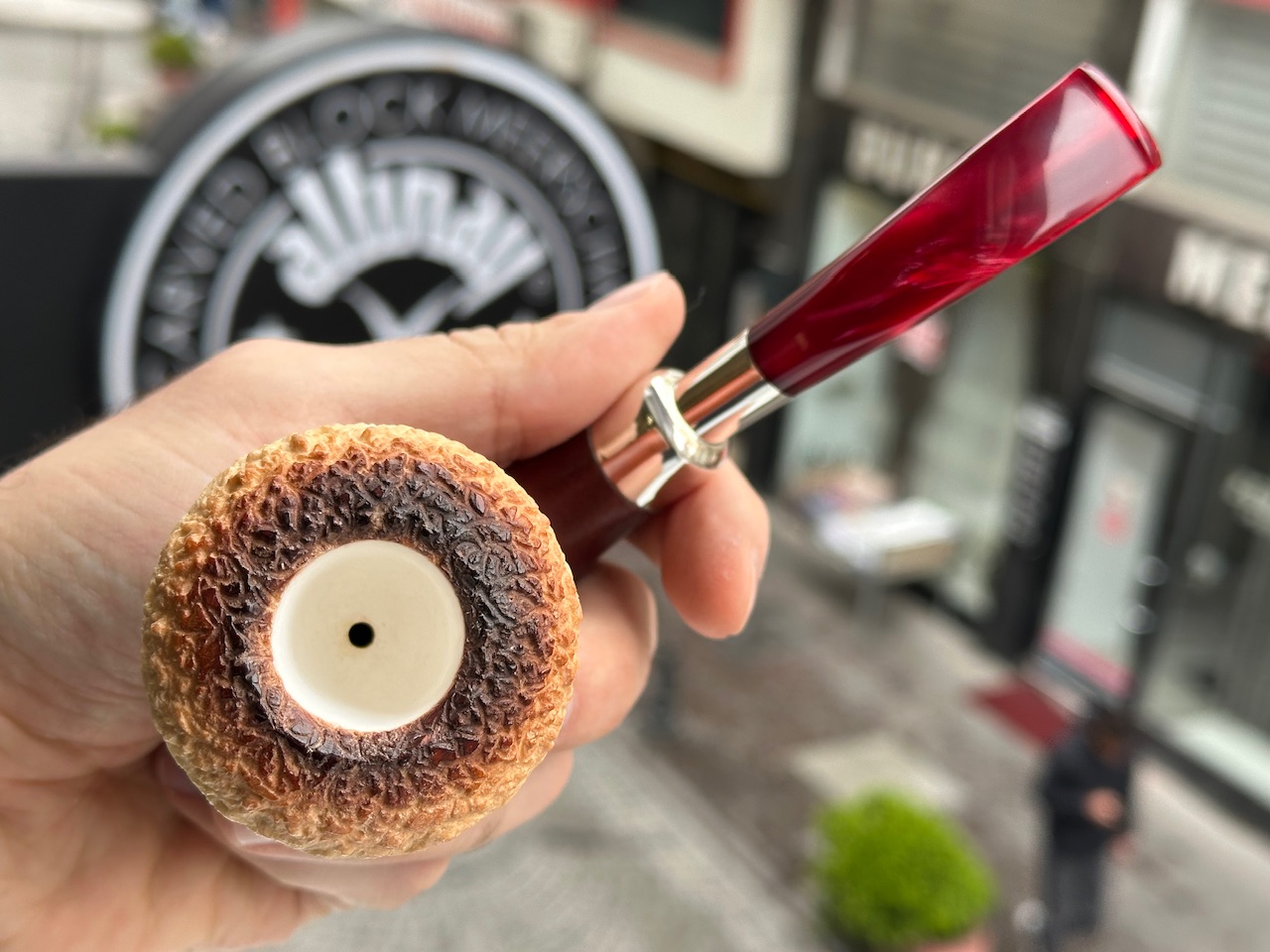 altinay-calabash-mahagoni-tabakpfeife-silber-meerschaum image 5