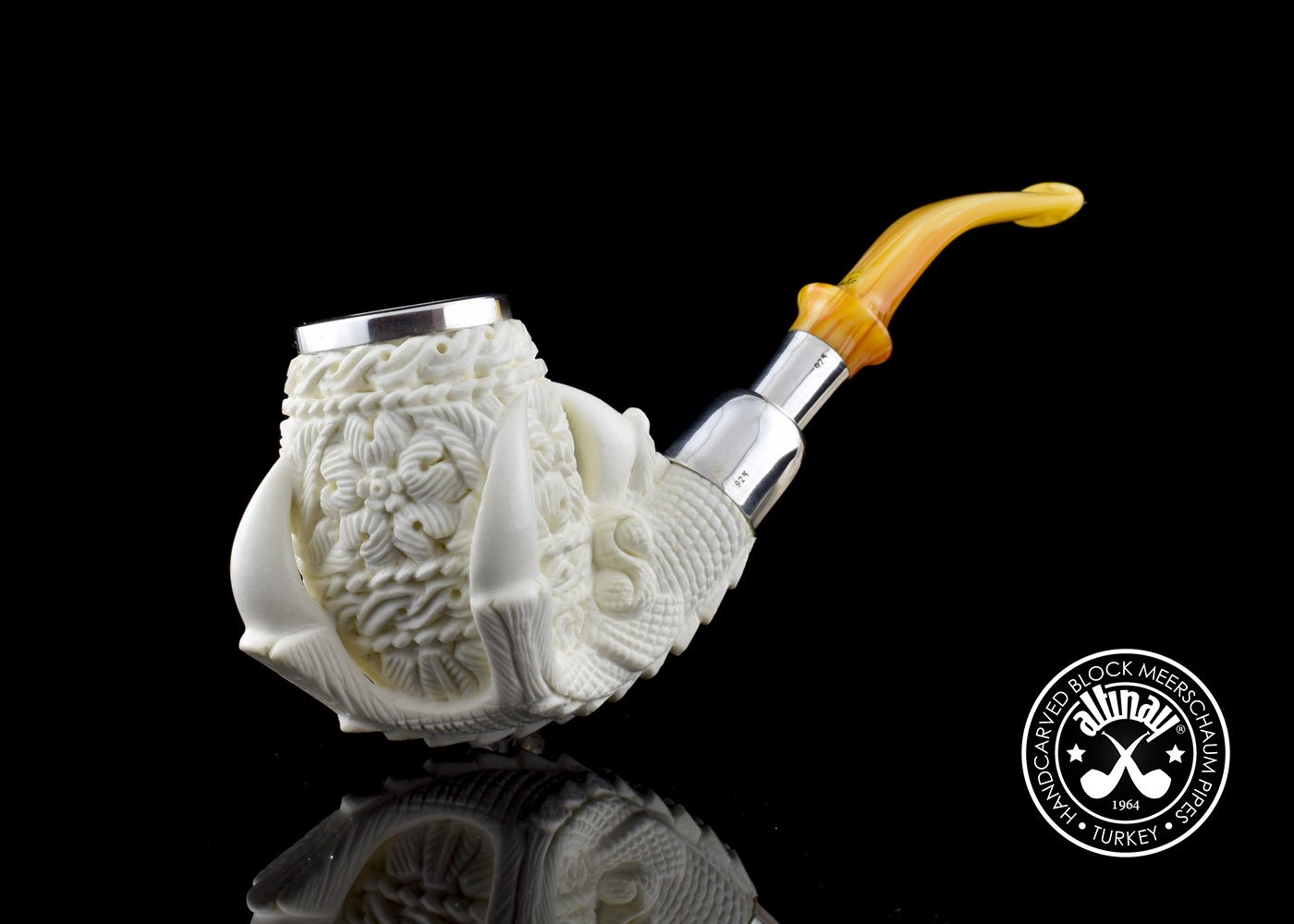altinay-eagle-s-claw-35174-meerschaumpfeife-silber-spigot image 2