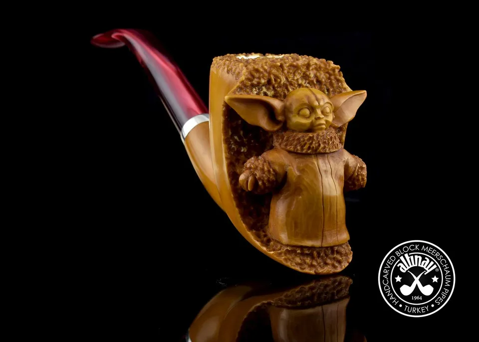 altinay-baby-yoda-meerschaumpfeife-figurenpfeife-natur image 1