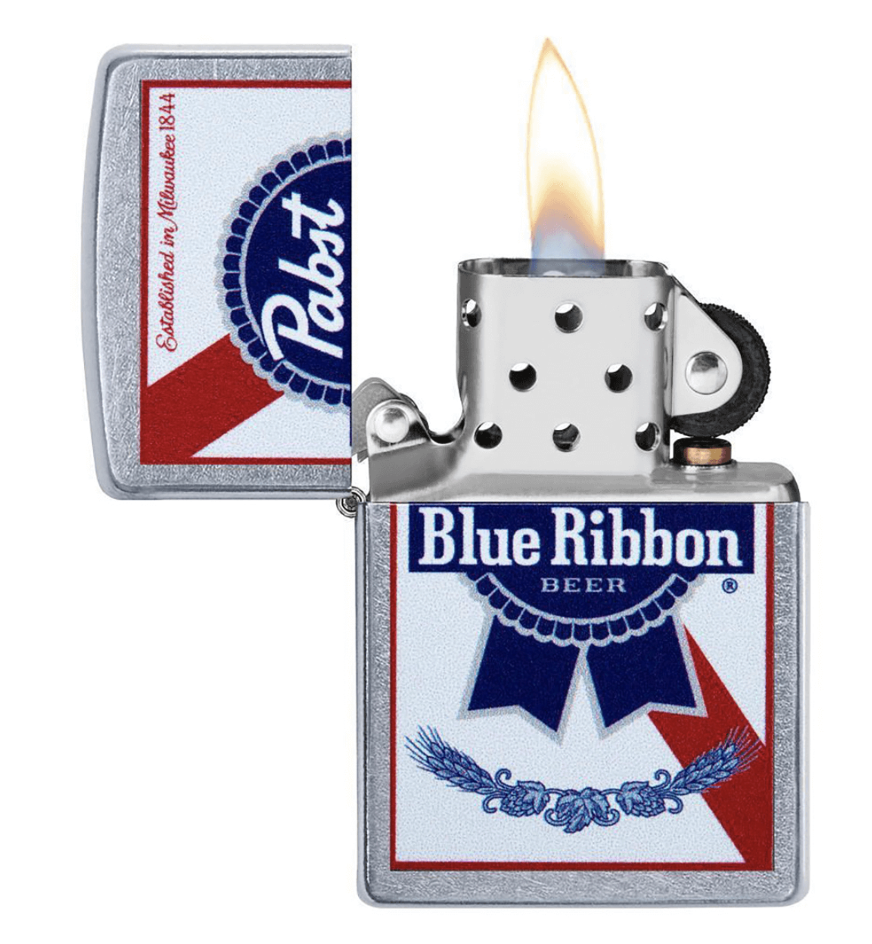 zippo-pabst-blue-ribbon-feuerzeug-wei-street-chrome image 2