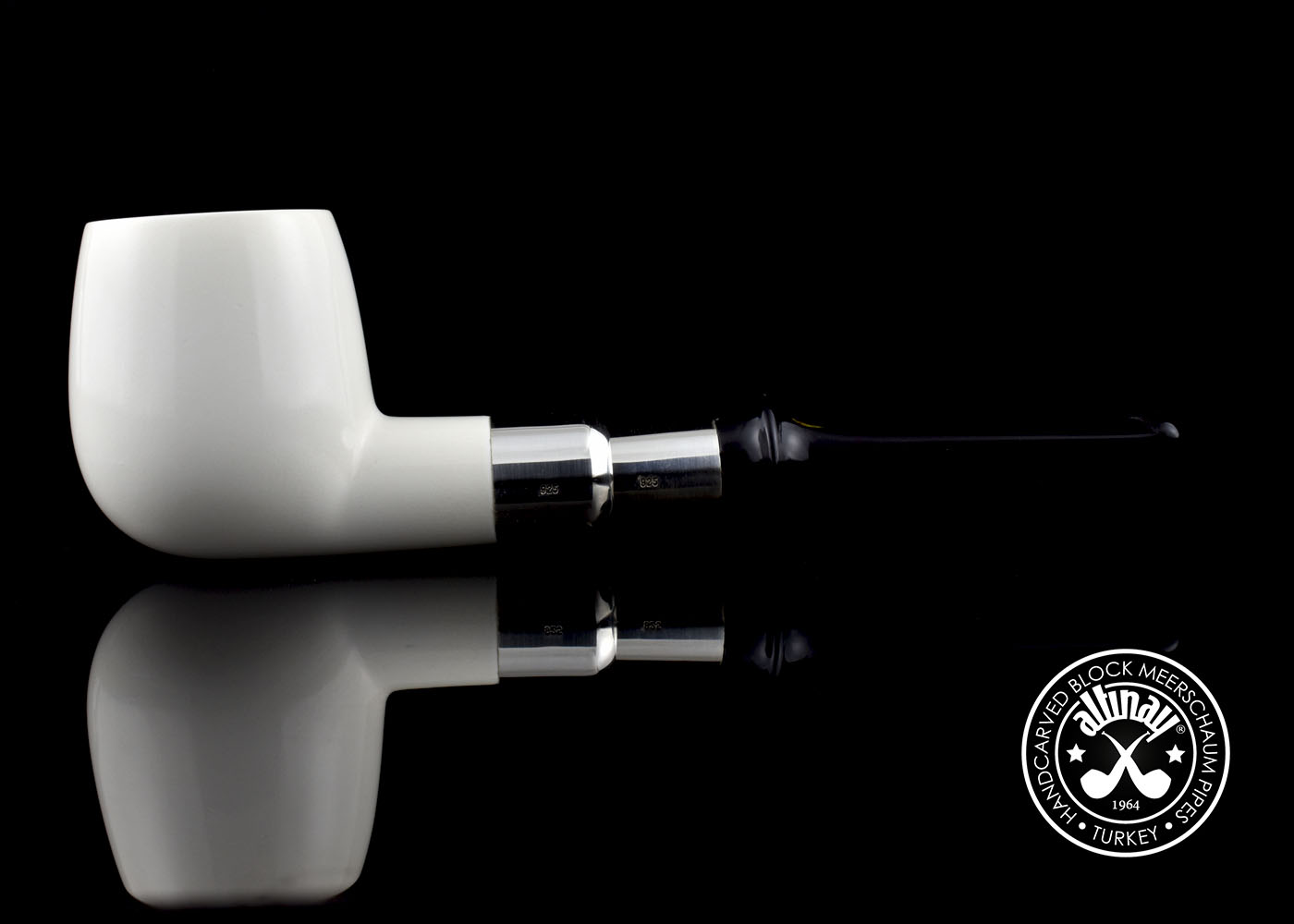 altinay-spigot-apple-meerschaumpfeife-silberring image 3