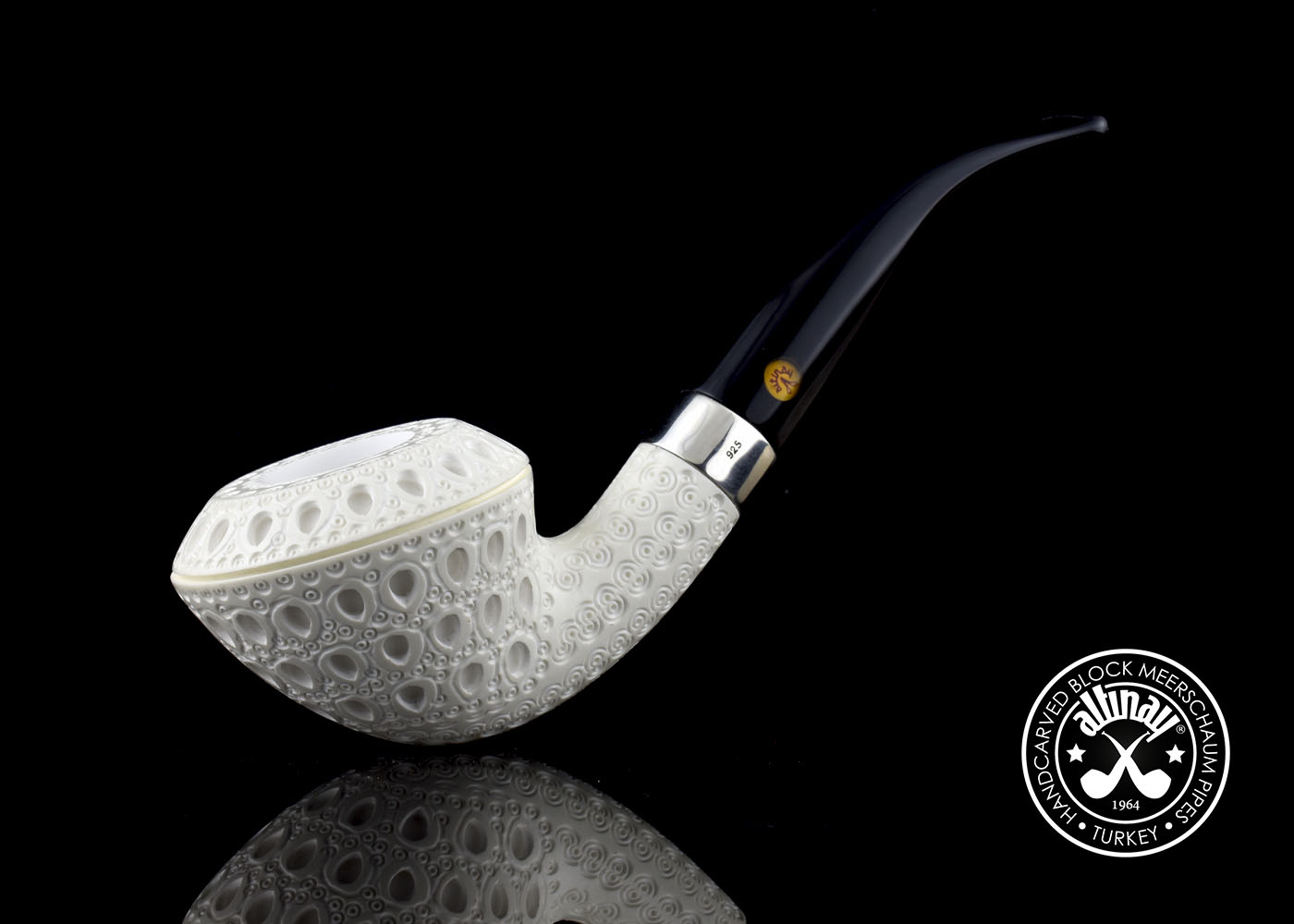 altinay-classic-rhodesian-meerschaumpfeife-silberring image 1
