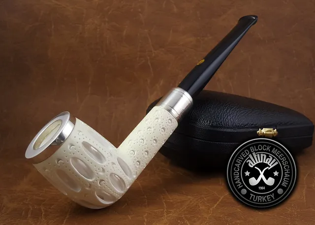 altinay-spigot-army-billiard-meerschaumpfeife-silberkappe image 1