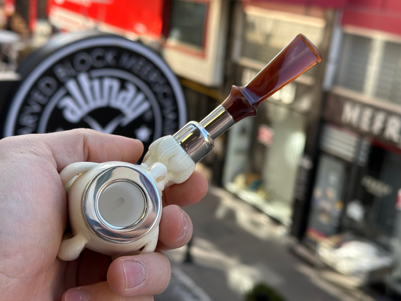 altinay-translucent-top-silver-claw-spigot-tabakpfeife-meerschaum image 5