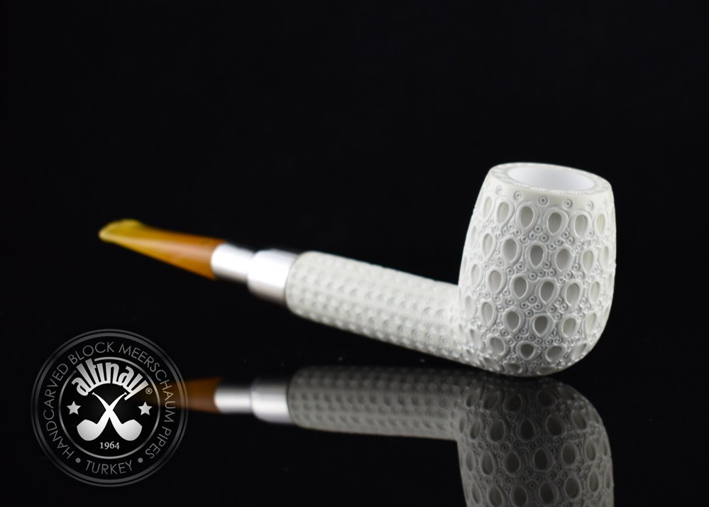 altinay-spigot-lovat-15159-latticed-meerschaumpfeife-silber image 2