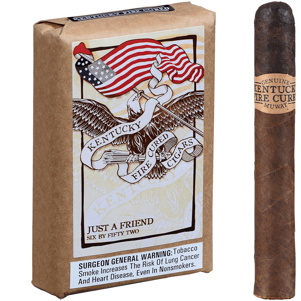 kentucky-fire-cured-just-a-friend-zigarre-toro-6x52-10er image 1