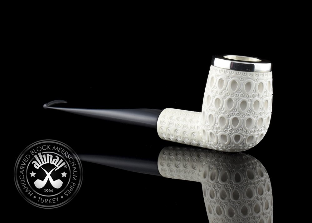 altinay-classic-billiard-meerschaumpfeife-silberkappe-acryl image 1