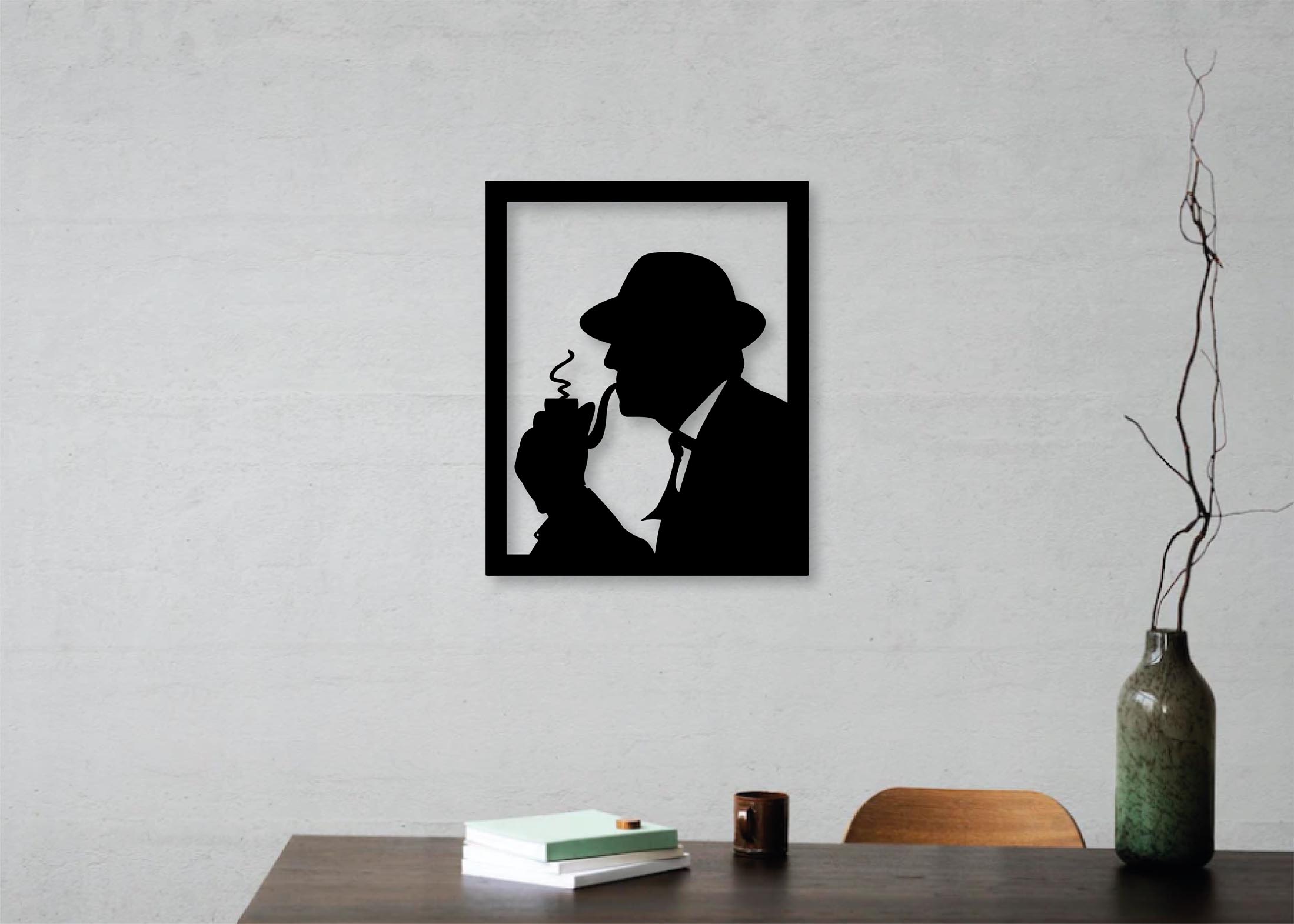 altinay-smoking-man-wanddeko-holz-pfeifenraucher image 1