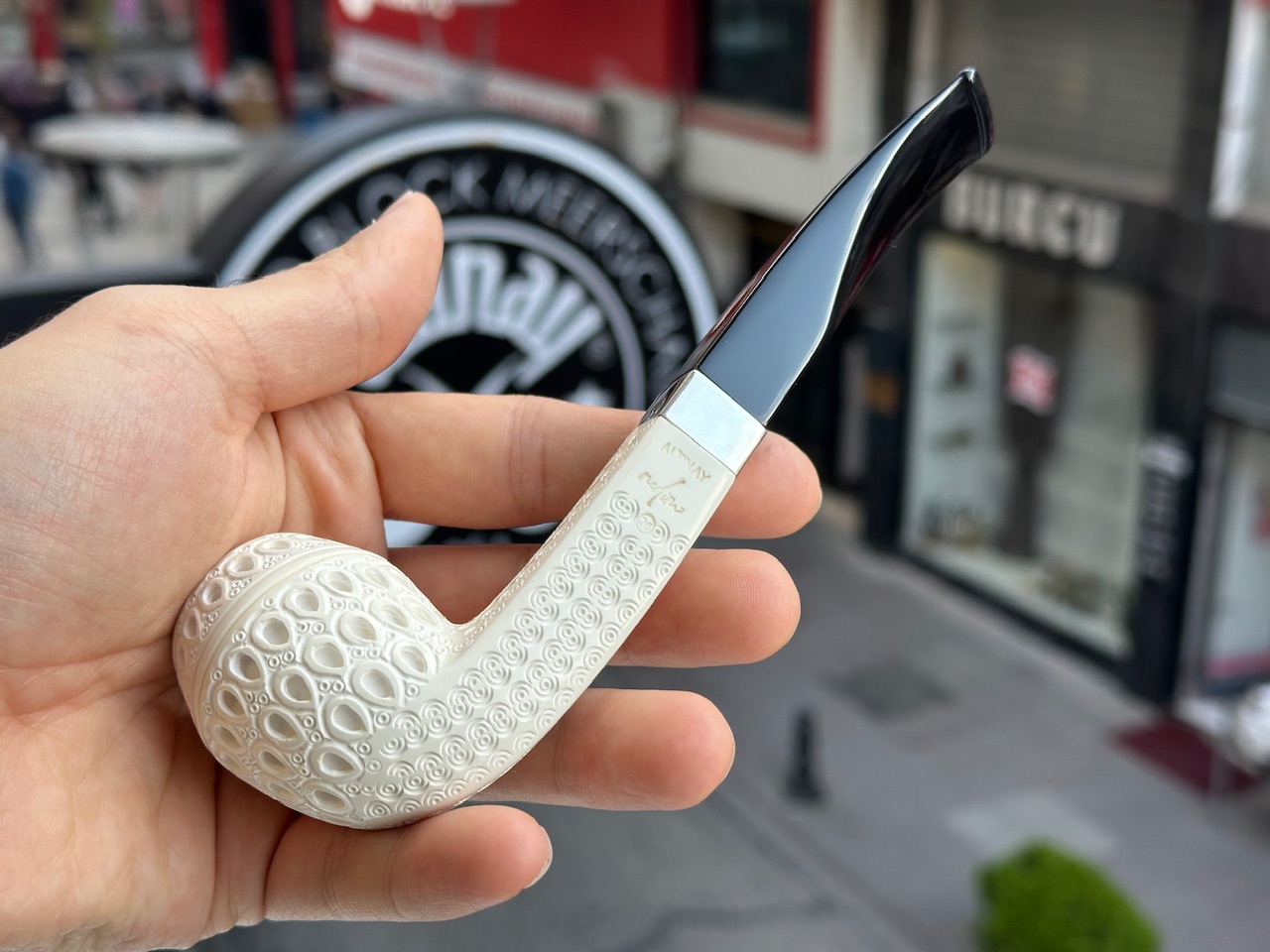altinay-classic-bulldog-meerschaumpfeife-silberring-glatt image 6