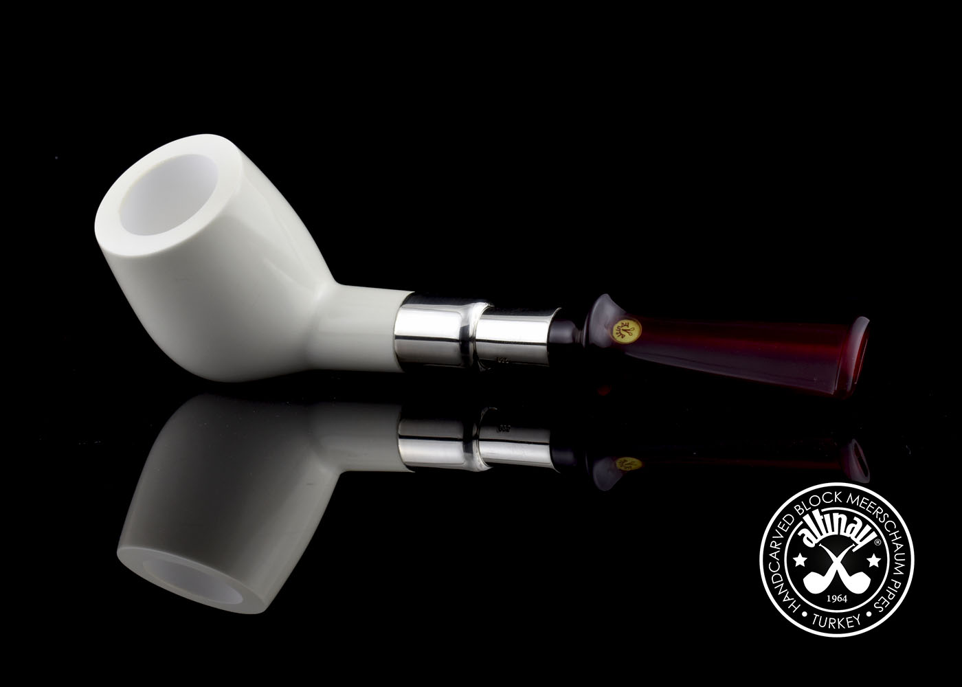 altinay-spigot-army-billiard-silver-spigot-pfeife-meerschaum image 5