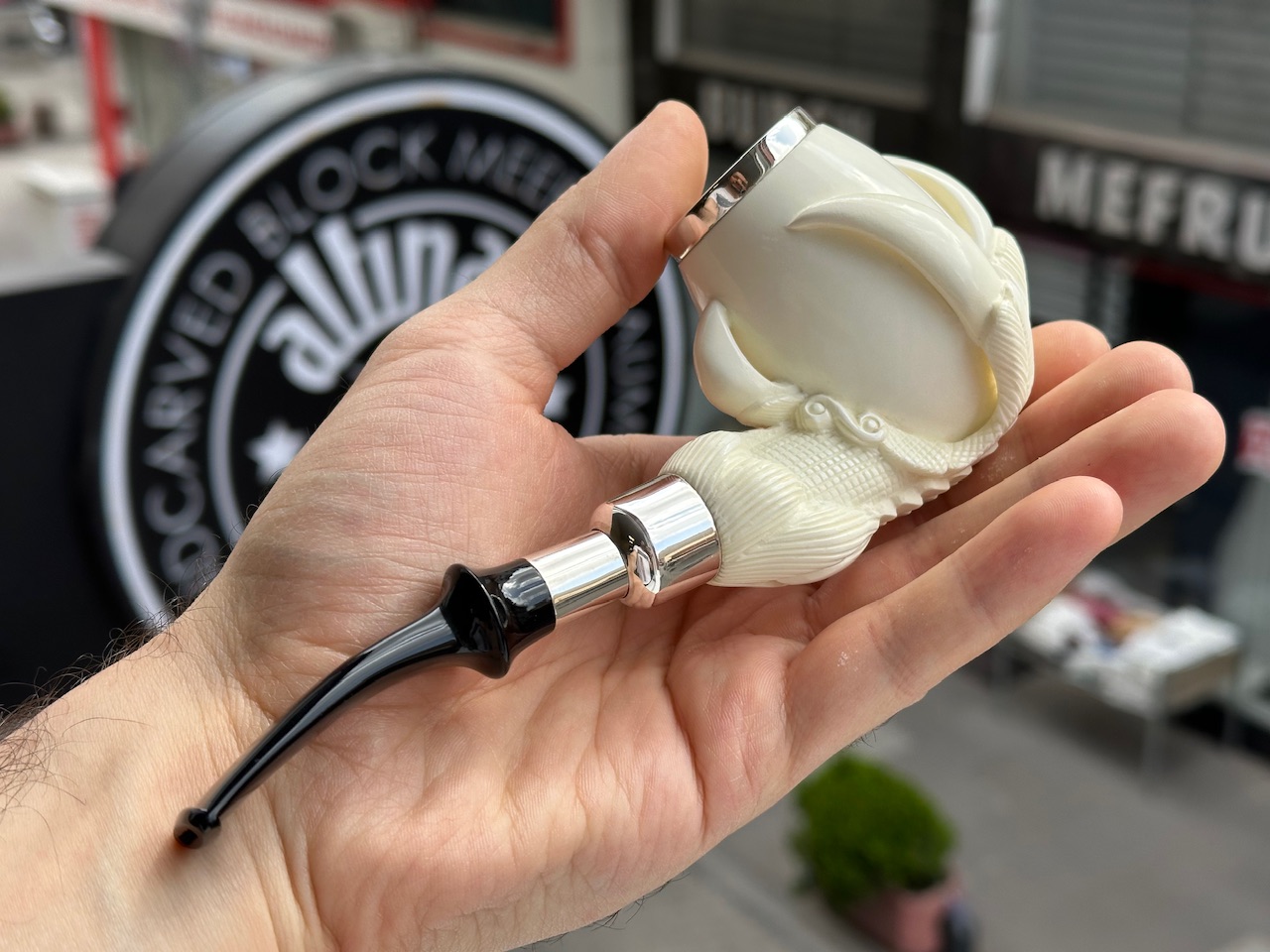 altinay-eagle-s-claw-top-silver-claw-spigot-meerschaumpfeife-silber image 4