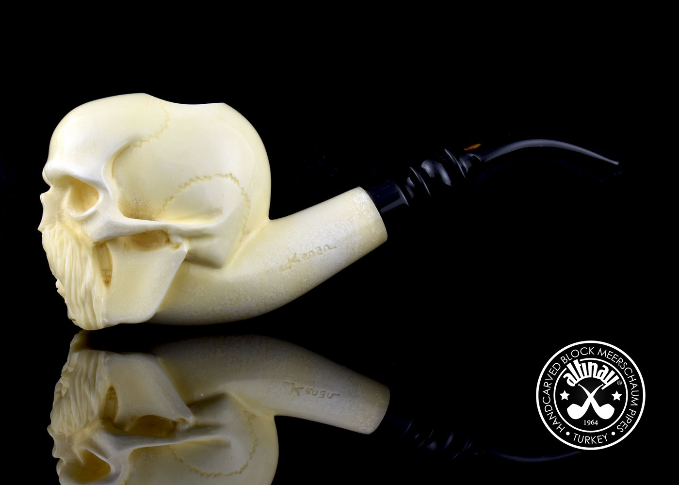 altinay-classic-skull-schnurrbart-meerschaumpfeife-figur image 3