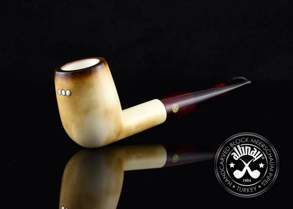 altinay-calcined-billiard-meerschaumpfeife-silbereinlage image 1