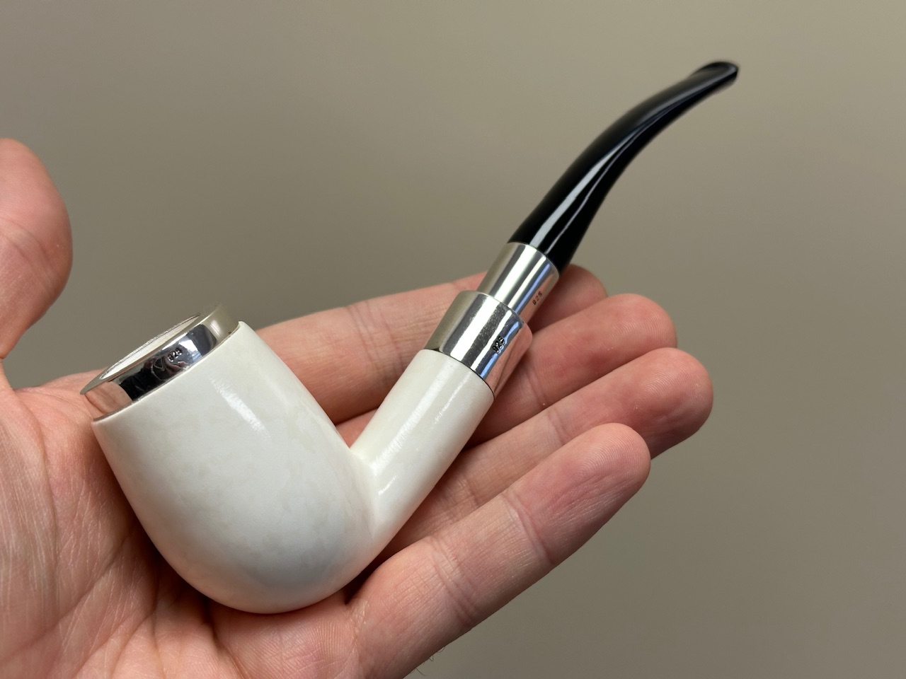altinay-billiard-translucent-meerschaumpfeife-silber image 1
