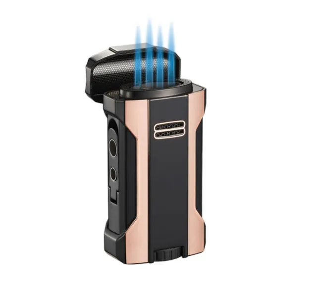 visol-rhino-2-0-zigarrenanz-nder-ros-gold-schwarz-quad-flamme image 1