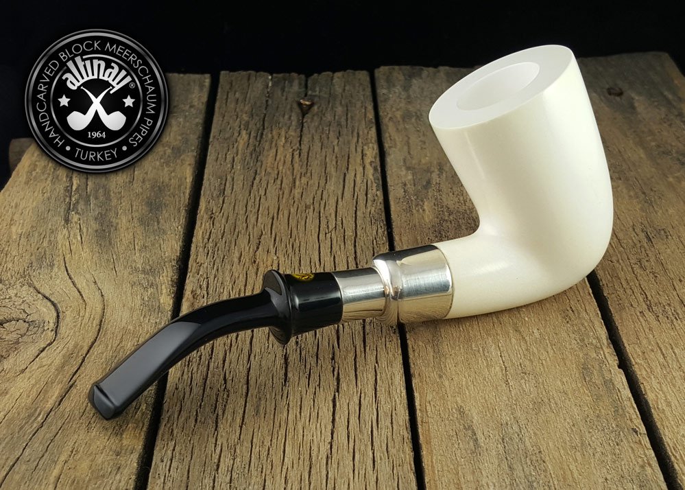 altinay-calabash-silber-spigot-meerschaumpfeife-mit-etui image 1