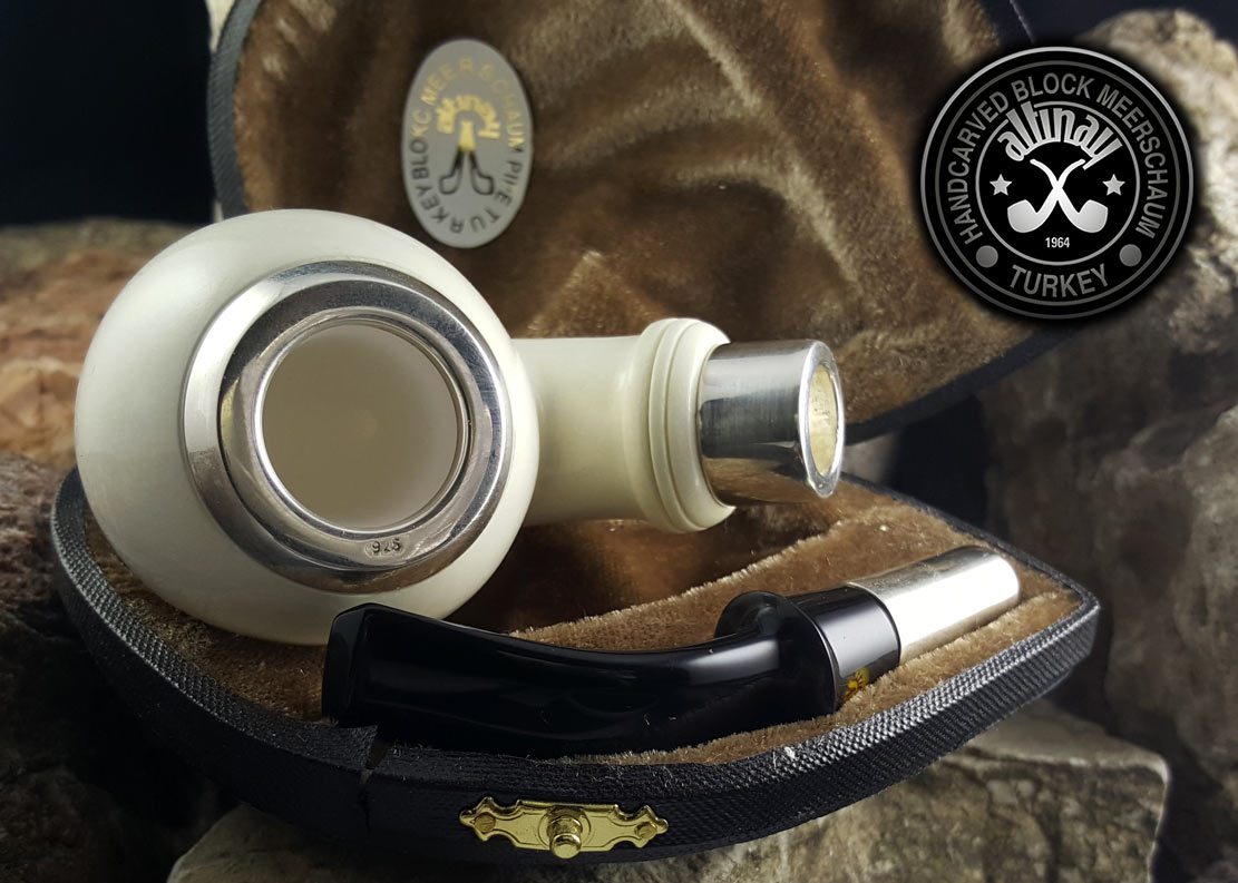 altinay-spigot-danske-meerschaumpfeife-silber-cap image 7