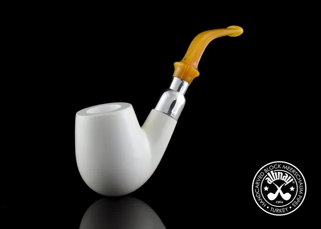 altinay-spigot-army-bent-meerschaumpfeife-silber-spigot image 1