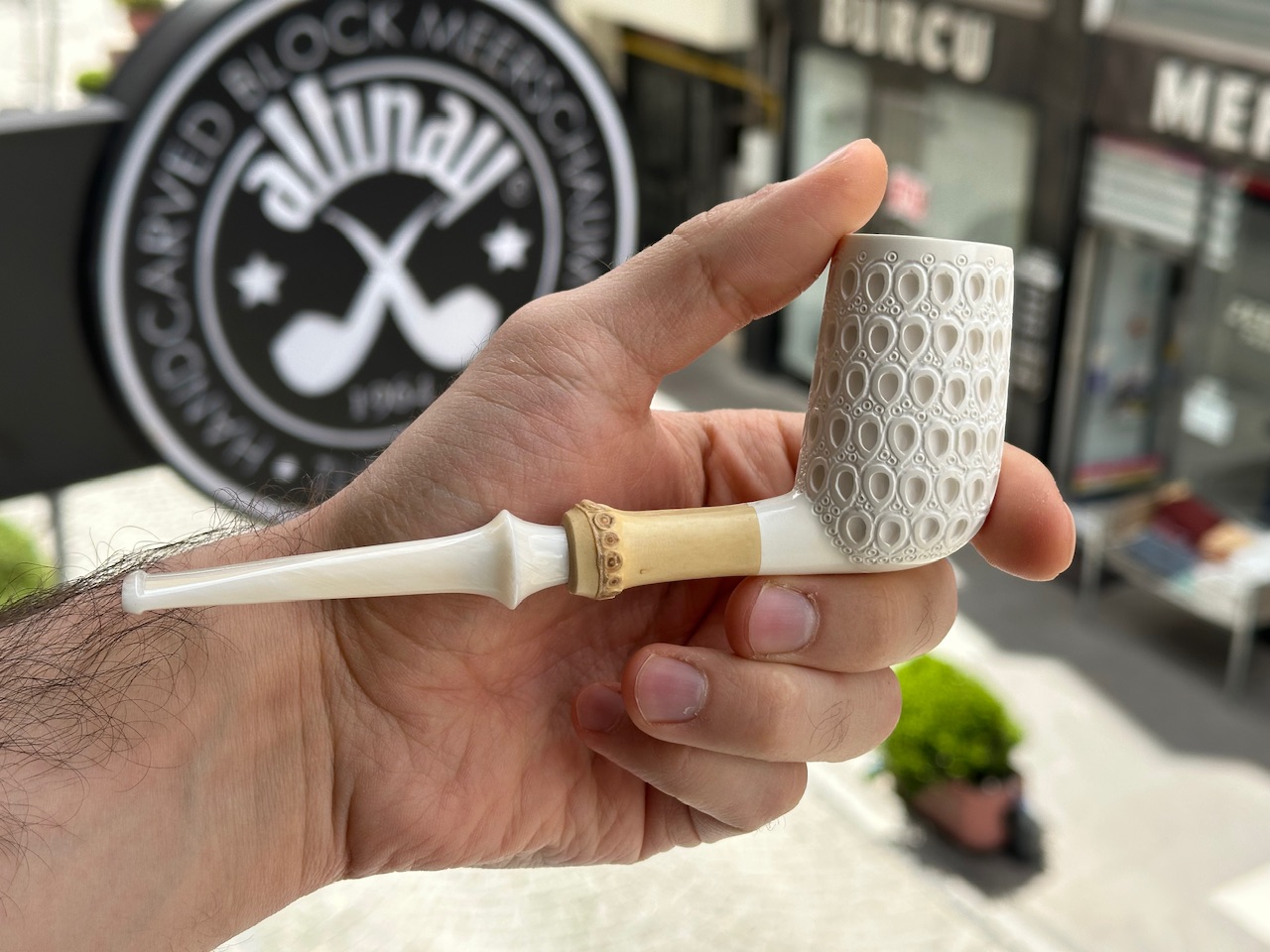 altinay-bamboo-billiard-meerschaumpfeife-handcut-stem image 3