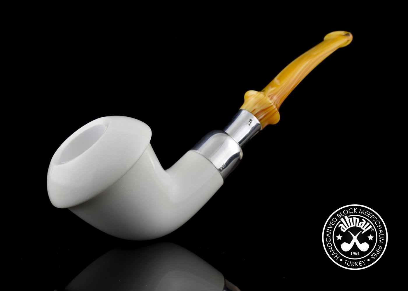 altinay-calabash-silver-spigot-meerschaumpfeife-natur-silber image 2