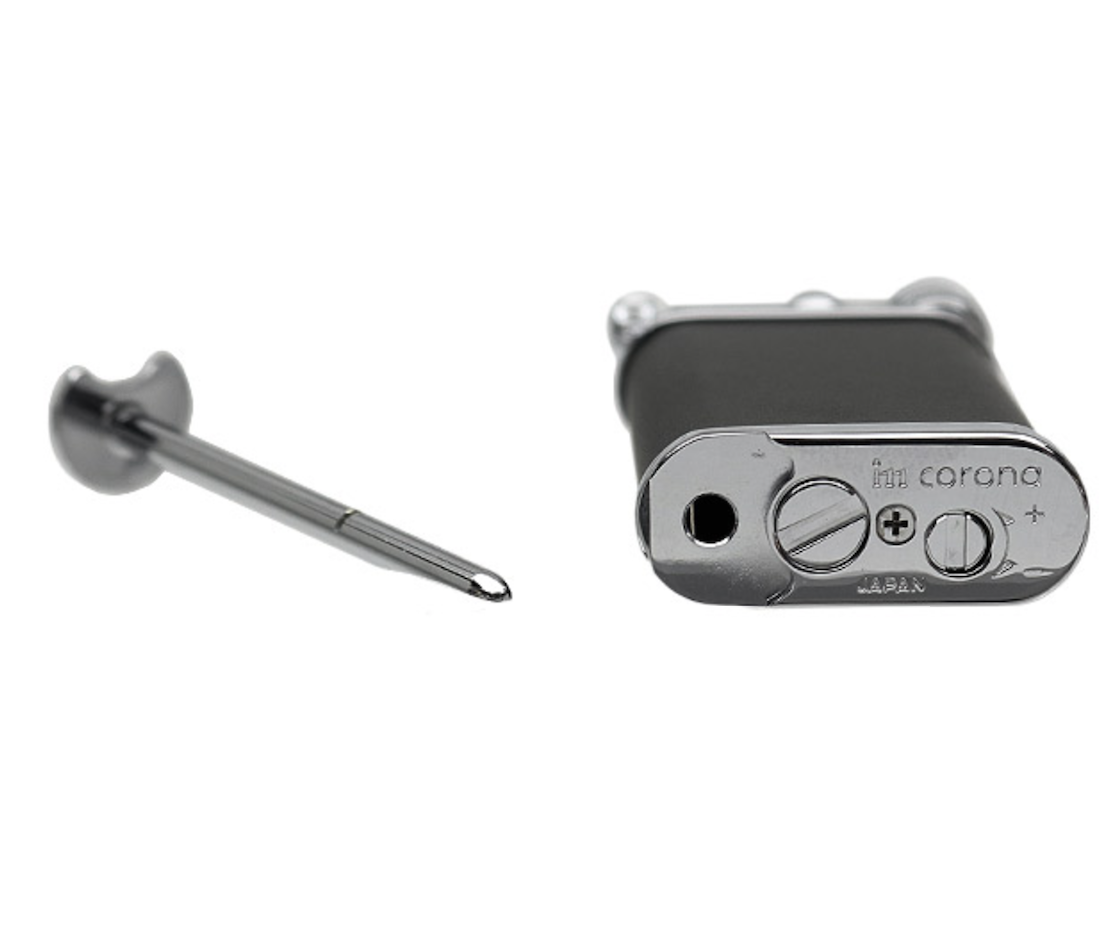im-corona-old-boy-pfeifenfeuerzeug-black-chrome-mit-stopfer image 3