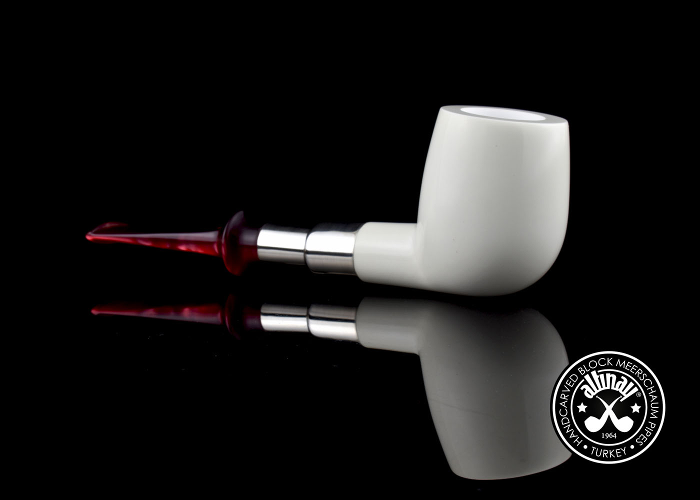 altinay-spigot-army-billiard-silver-spigot-pfeife-meerschaum image 1