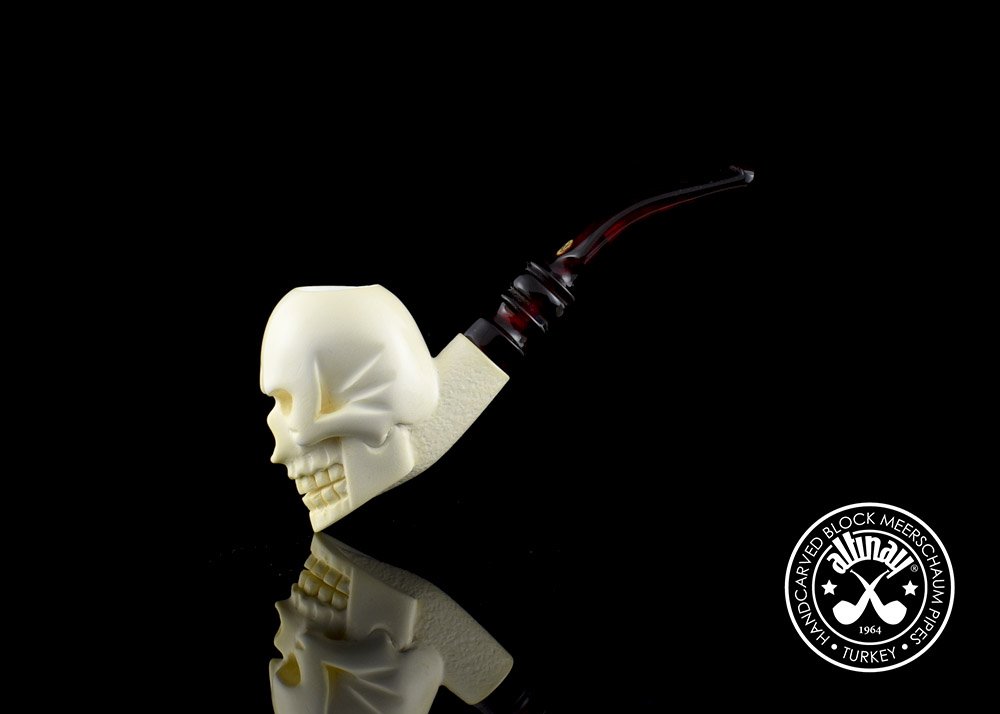 altinay-classic-skull-meerschaumpfeife-totenkopf-geschnitzt image 6