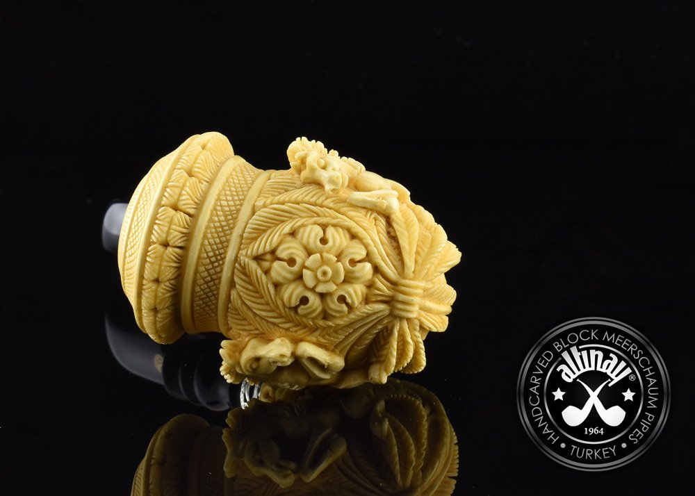 altinay-calabash-pferd-meerschaumpfeife-silberring-mit-stopfer-set image 5