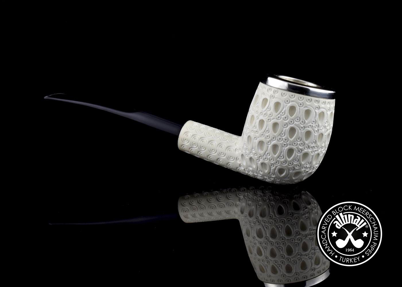 altinay-classic-top-silver-billiard-meerschaumpfeife image 3