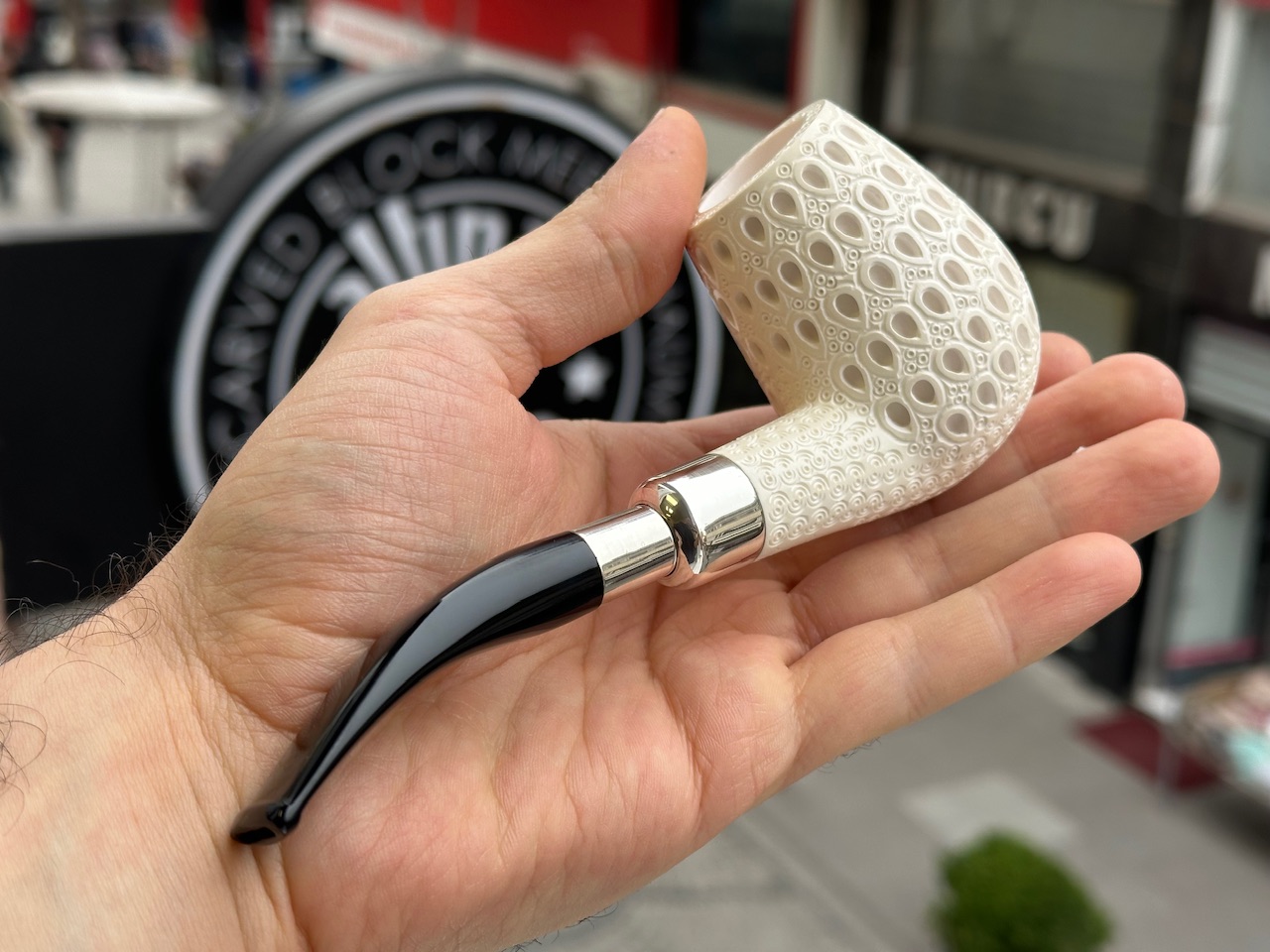 altinay-spigot-billiard-meerschaumpfeife-silber-natur image 2