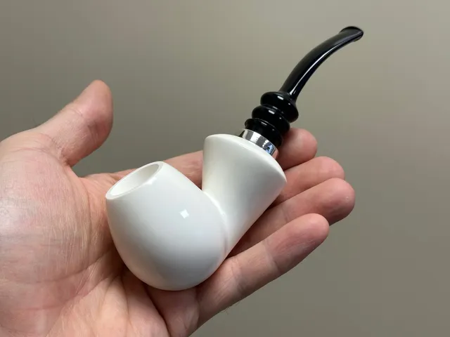 altinay-reverse-calabash-silver-army-meerschaumpfeife-silberring image 1