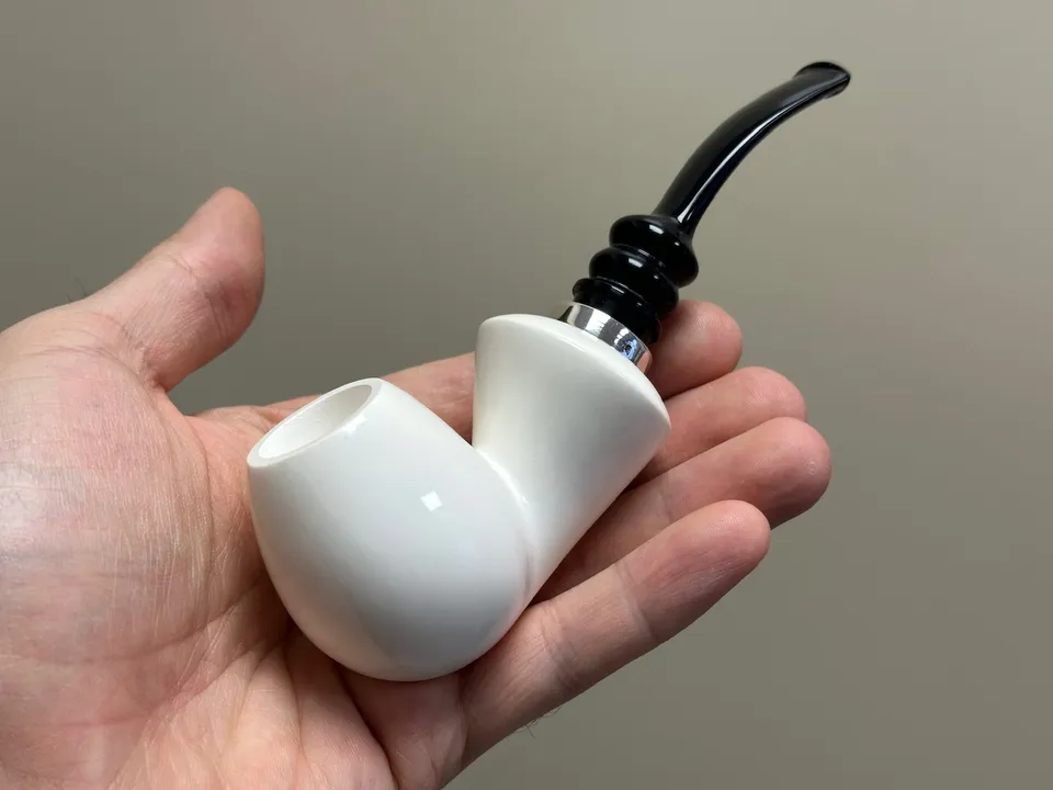 altinay-reverse-calabash-silver-army-meerschaumpfeife-silberring image 1
