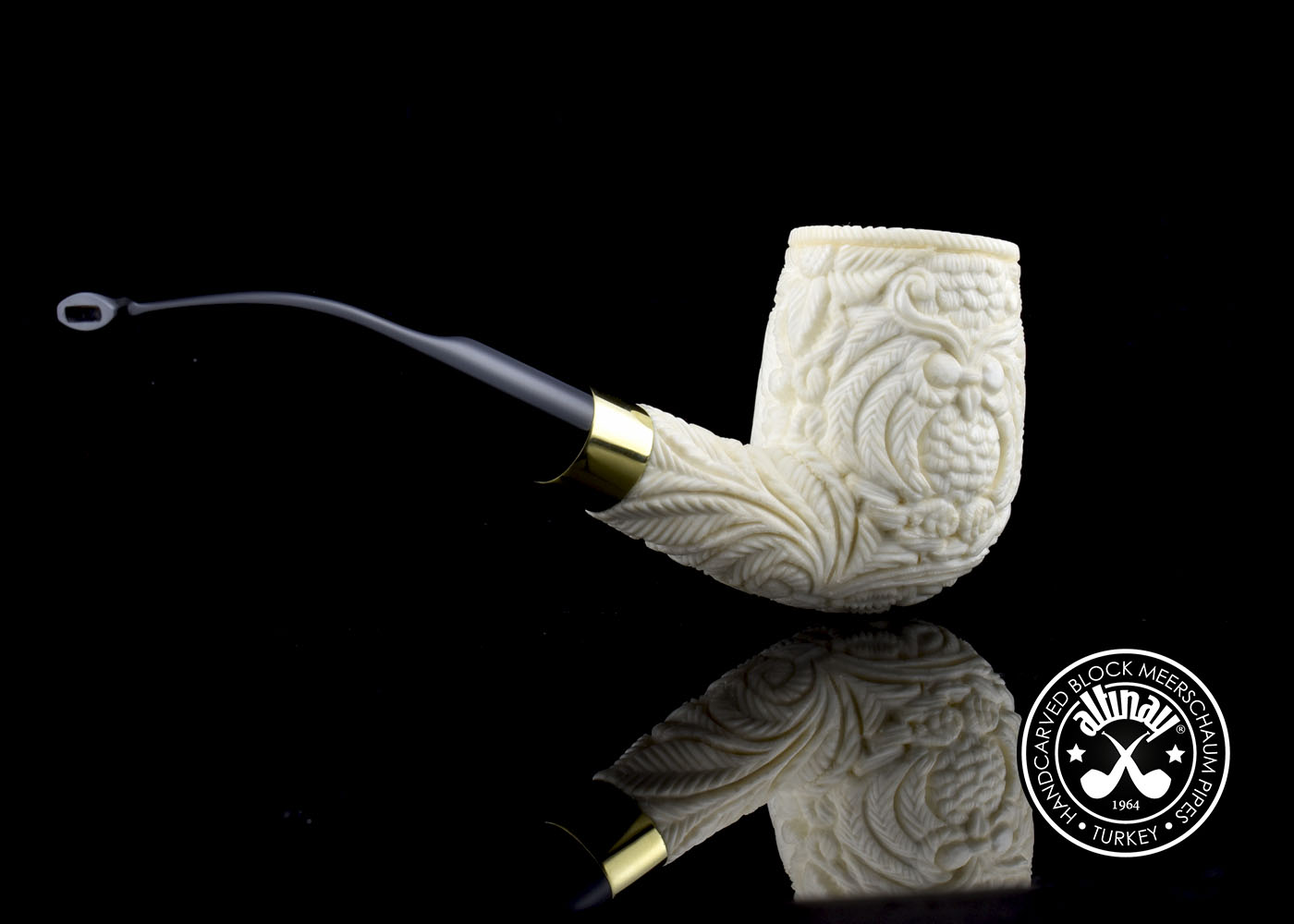 altinay-classic-billiard-eule-meerschaumpfeife-natur-blockmeerschaum image 4