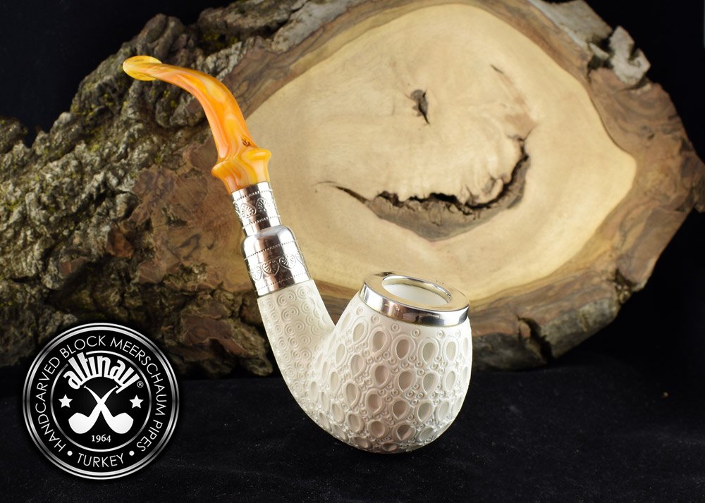 altinay-spigot-meerschaumpfeife-bent-silber-gebogen image 1