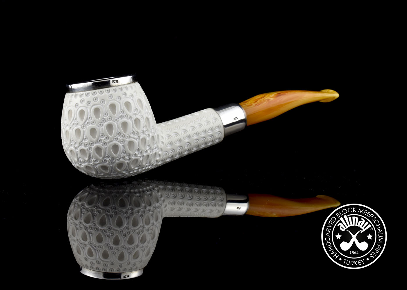 altinay-army-bent-apple-meerschaumpfeife-silber-gebogen image 6