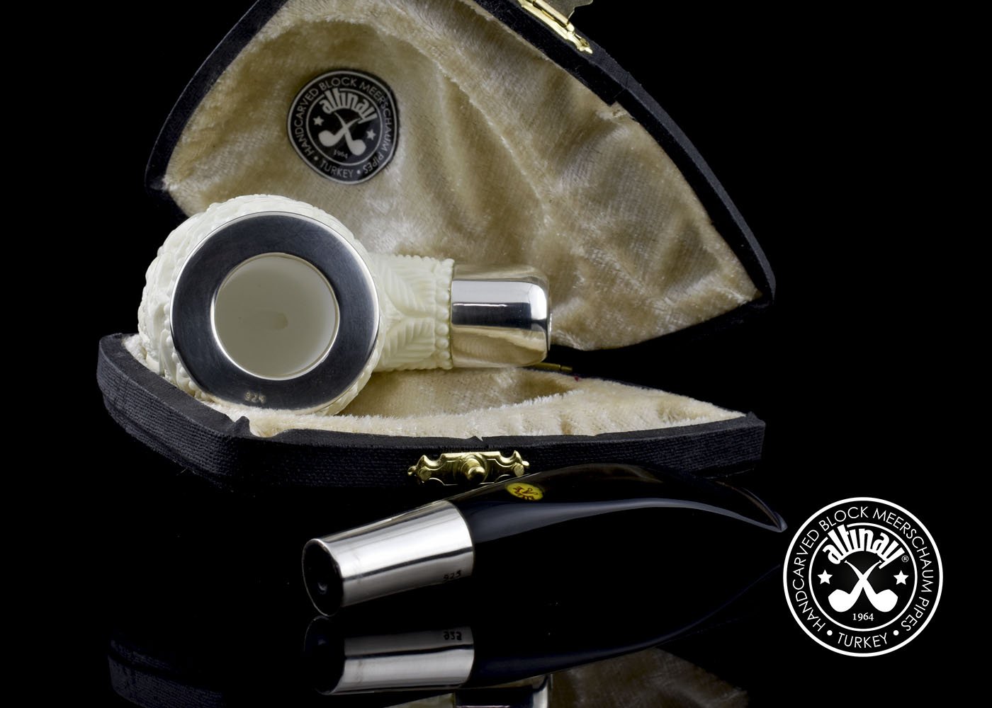 altinay-spigot-apple-meerschaumpfeife-drache-silber image 8