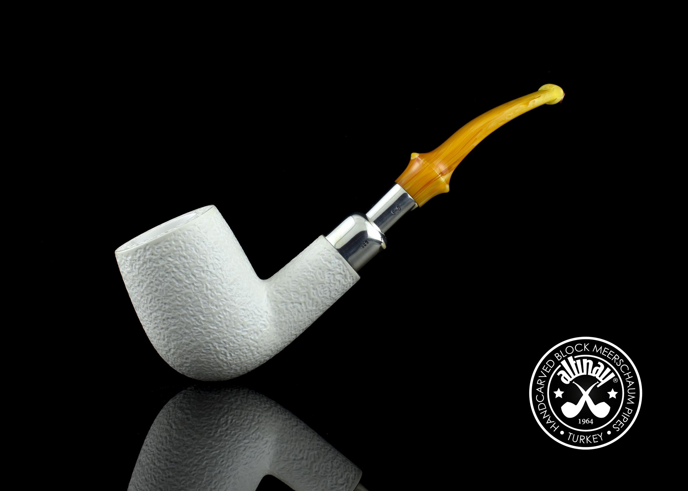altinay-spigot-billiard-meerschaumpfeife-mit-silberring image 3