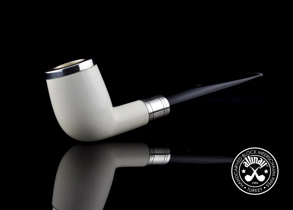 altinay-spigot-army-top-silver-billiard-meerschaumpfeife-silber image 1