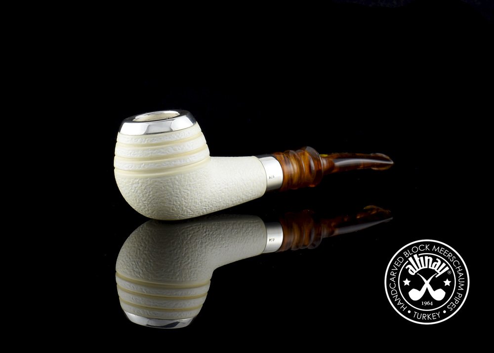 altinay-classic-top-silver-apple-meerschaumpfeife-silberband image 2