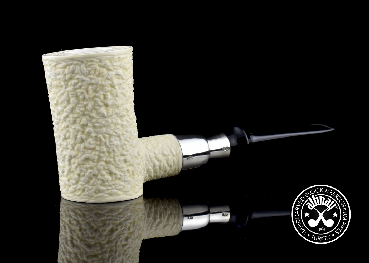 altinay-spigot-poker-meerschaumpfeife-silberring image 1