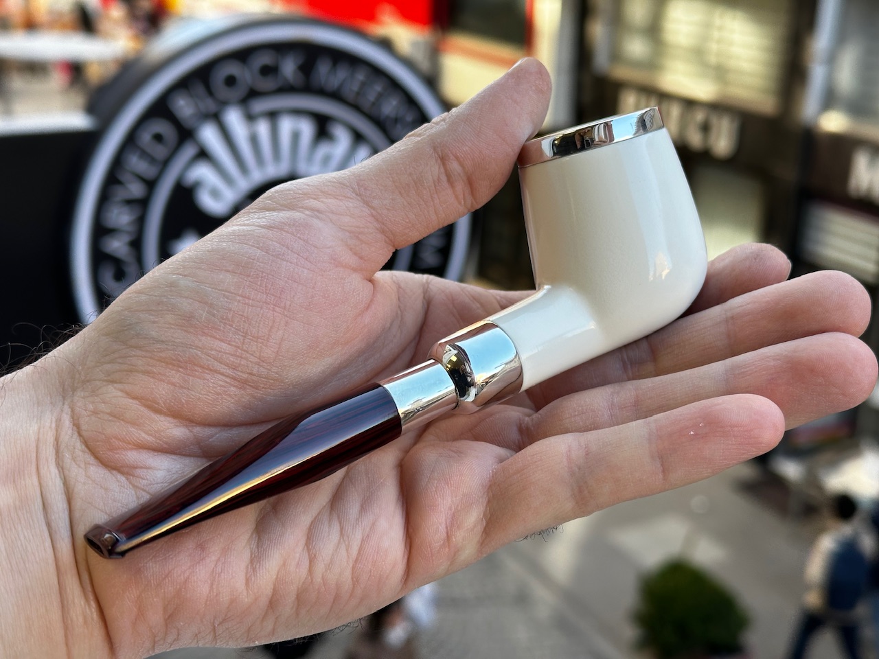 altinay-spigot-top-silver-billiard-meerschaumpfeife image 2