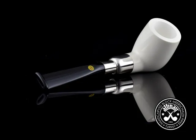 altinay-spigot-billiard-meerschaumpfeife-silberring image 1