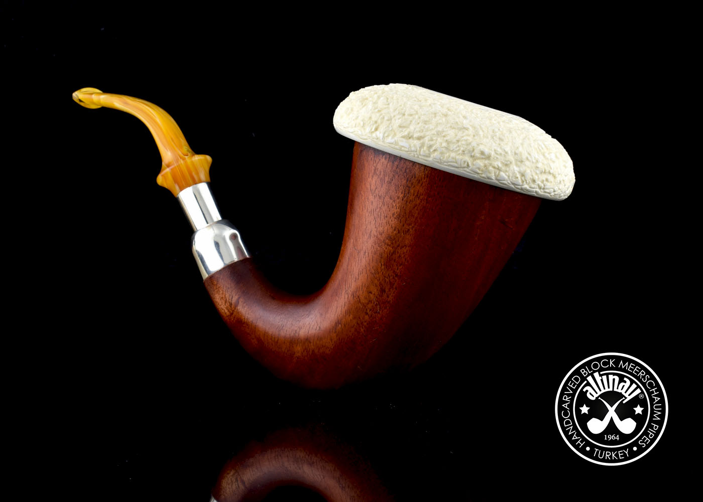 altinay-calabash-pfeife-okoume-silber-spigot-gro-meerschaum image 4