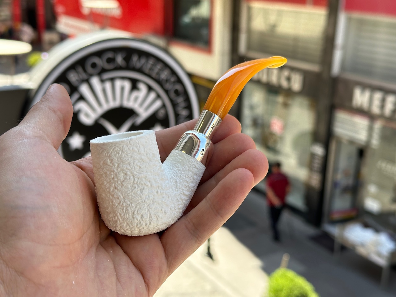 altinay-spigot-oompaul-meerschaumpfeife-silber image 1