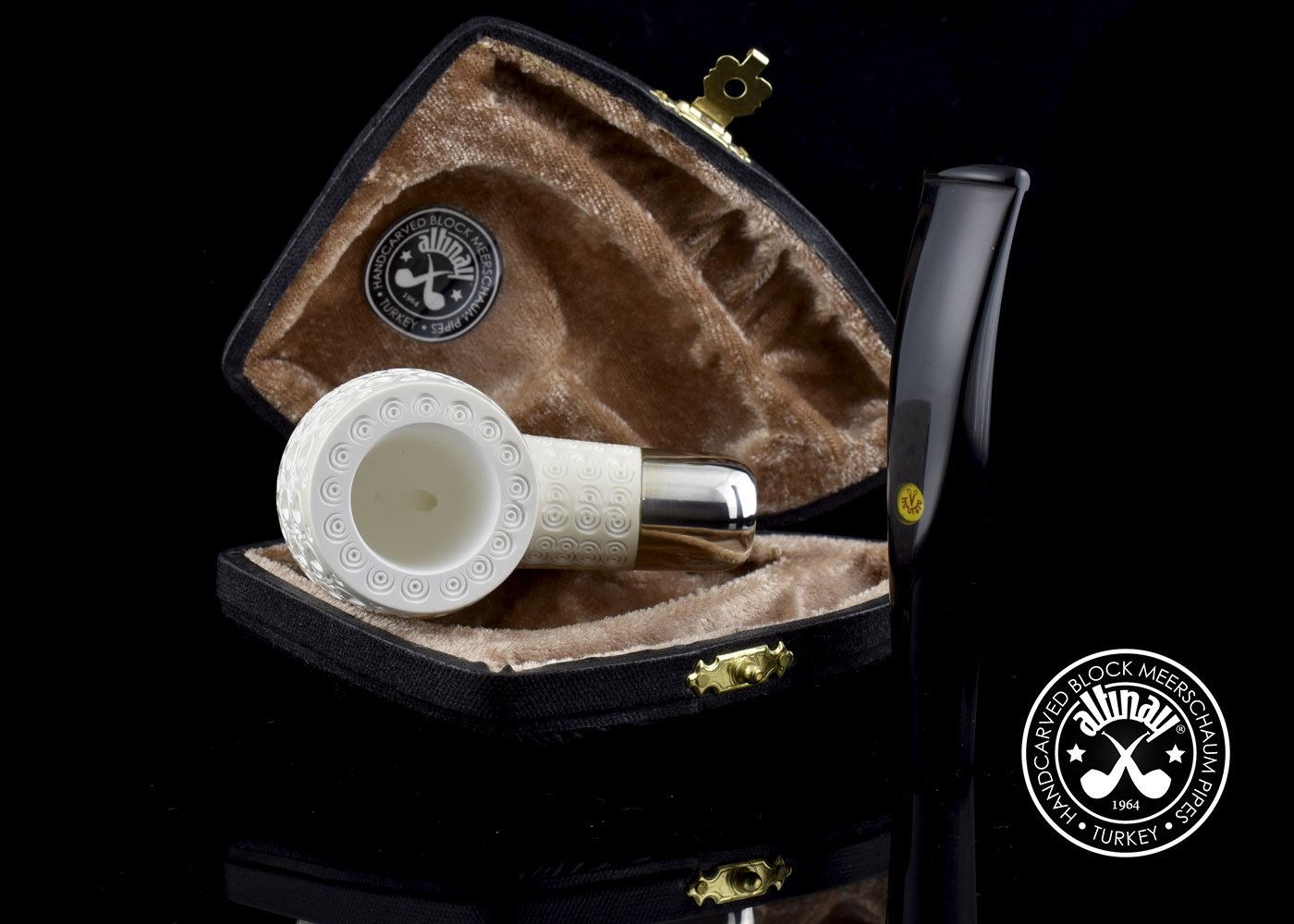 altinay-spigot-army-bent-billiard-meerschaumpfeife-silber-2 image 5