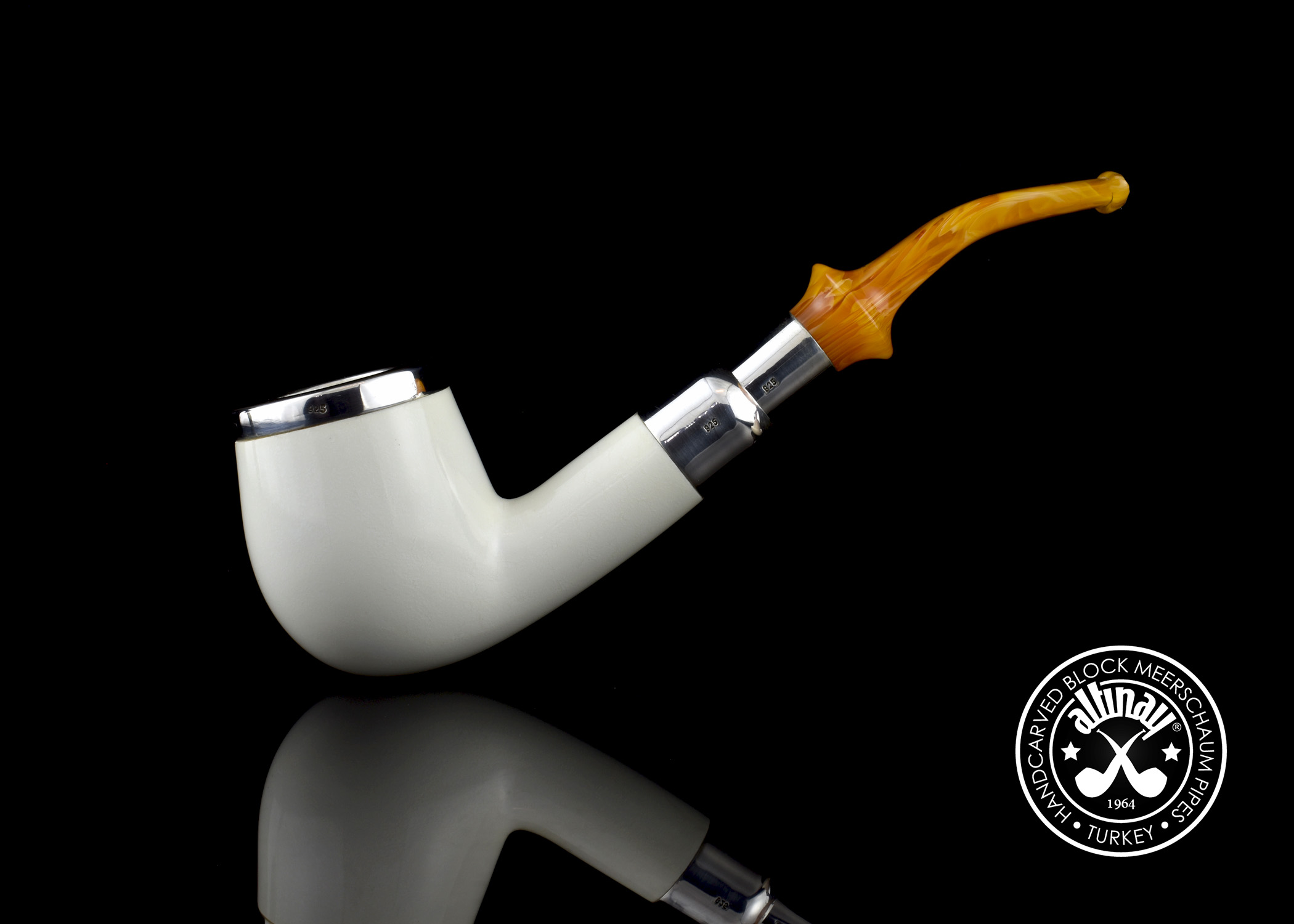 altinay-spigot-army-bent-billiard-meerschaumpfeife-gebogen image 3
