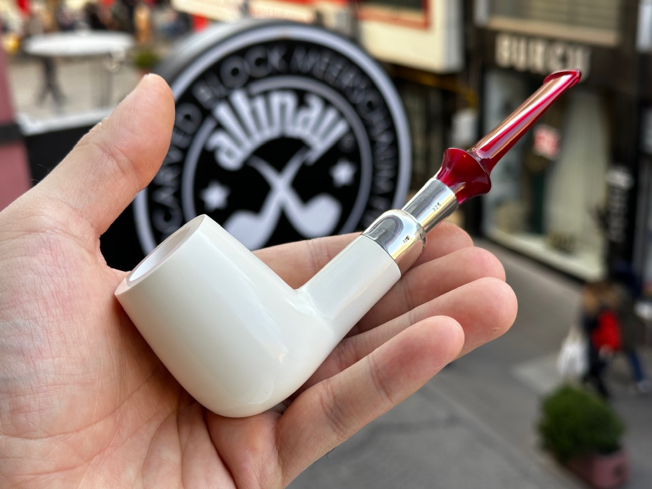 altinay-spigot-billiard-meerschaumpfeife-silber-spigo image 1
