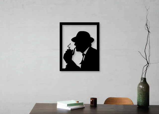 altinay-smoking-man-wanddeko-holz-pfeifenraucher image 1